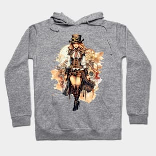 Watercolor Steampunk Girl #2 Hoodie